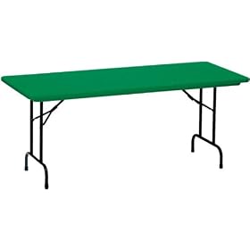 Blow-Molded Adjustable Height Folding Table 30