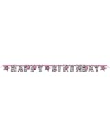 5ft Zebra Print Happy Birthday Banner