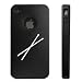 Apple iPhone 4 4S 4G Black D1857 Aluminum & Silicone Case Cover Drum Sticks