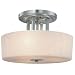 Dolan Designs 2245-09 Uptown - Three Light Semi - Flush Mount, Satin Nickel.