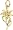 Edelweiss Charm, Gold Plated Silver