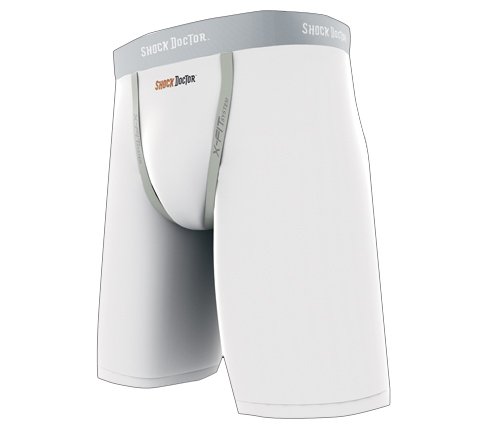 Shock Doctor Men's Compression Short with Cup Pocket (Small, White) Shock Doctor Men's Compression Short with Cup Pocket (Small, White)