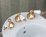 Porcelain and Brass Bell Bidet Lever Handles