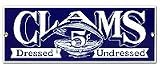 Clams 5 Cents Porcelain Sign