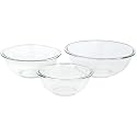 Pyrex Prepware 3-Piece Large Mixing Bowl Set, Clear