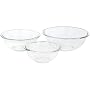 Pyrex Prepware 3-Piece Large Mixing Bowl Set, Clear