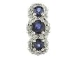 14K White Gold Sapphire and Diamond Pendant