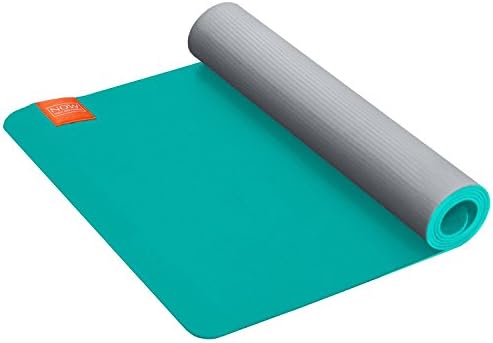 Now Athletics Eco Tpe Yoga Mat- Best for Moderate to Intense Exercise, 5mm Extra Thick Cushion , Antimicrobial Closed Cell Technology, Great for Beginners and Advanced Yogis (Teal)