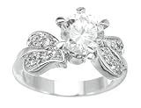 1.20Ct. 14K. White Gold Round Brilliant Diamond Engagement Ring