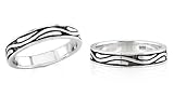Unisex Oxidized Ring Band in Sterling Silver