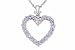 3/4 Carat Tanzanite and Diamond 14K White Gold Heart Pendant w/Chain