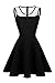 ACEVOG Women's A-Line Sleeveless Pleated Little Cocktail Party Evening Dress