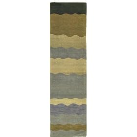 3x10 Blue Hand Tufted Wool Gabbeh Runner Rug by Heritage Unlimited