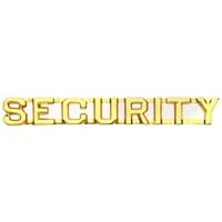SECURITY Guard Officer Gold Collar Brass Insignia Pins 1/4