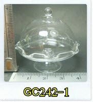 Miniature glass blow cake dish 40mm