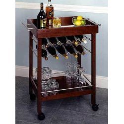 Winsome Espresso 10 - Bottle Wine Cart by WINSOME