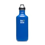 Klean Kanteen Stainless Steel Water Bottle with Poly Loop Cap (40-Ounce, Ocean Blue)