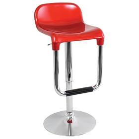 Click here to buy Taffy Bar Stool - Red by LumiSource.