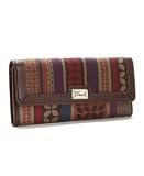 Fossil Signature Jacquard Checkbook Clutch
