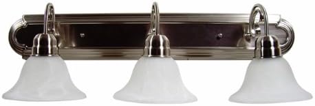 Yosemite Home Decor 4993-SN 3-Light Bathroom Vanity, Satin Nickel, 24-Inch