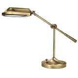 Verilux Table Lamps VD03FF1 Heritage Natural Spectrum Deluxe Desk Lamp Antique Brushed Brass