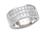 2.00 cts Invisible Set Band - Platinum, 18kt White or Yellow Gold LIFETIME WARRANTEE