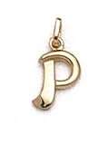 14K 'P' Pol Initial Pendant - GH10049