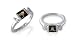 Princess Cut Smoky Quartz Ring Sterling SIlver