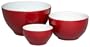 Emile Henry Couleurs 3-Piece Mixing Bowl Set, Red