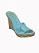 FORNARINA Sophie Wood Wedge Sandal in Aqua