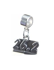 26.2 Marathon Sterling Silver Charm Bead Compatible with Most Brands of European Charm Bracelets