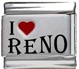 Clearly Charming I Heart Reno Red Heart Laser Italian Charm