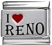 Clearly Charming I Heart Reno Red Heart Laser Italian Charm