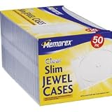 50-pack Slim CD/DVD Jewel Cases (5mm) Clear