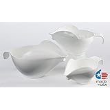 POURfect Mixing Bowls 1005 3pc Prep Set, 1-2-4 Cup, White