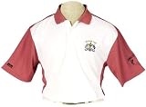 Ashworth 2008 Ryder Cup Multi Textured Coloblock Shirt - Tomato/White
