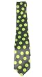 RETRO BLACK TIE WITH GREEN POLKA DOTS