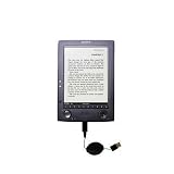 Retractable USB Cable for the Sony PRS-500 Digital Reader Book with Power Hot Sync and Charge capabilities - Gomadic Brand w/ TipExchange Technology