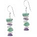  : GENUINE AMETHYST AVENTURINE ROSE QUARTZ CRYSTAL CHIP EARRINGS