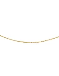 13" 14K Yellow Gold 0.6mm (0.02") Polished Classic Box Chain w/ Spring Ring Clasp