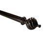 Twisted Spiral Curtain Rod in Black Size: 48" - 86"