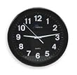 Dakota Designs 2CHZ2 Clock, Rnd, Anlg, 10 In, Blk w/Blk Face