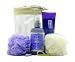 The Healing Lavender Theraphy by Coty for Women 5 Piece Set Includes: Cleanse & Calm Bath & Shower Gel 7.0 oz + Relaxation Body Mist 8.0 oz + 2 Body Pouf Sponges + Carrying Tote