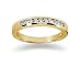 0.20 Channel Set Diamond Wedding band in 14k Yellow Gold