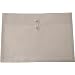 Filexec Poly envelope, Legal size, Side load, Button string closure ,Clear (Pack of 6) (50068-15103)