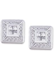 1/2 CT TW Pair 14K White Gold Diamond Earring