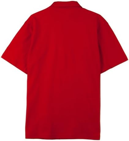 Wicking Texture Pique Sport Polo - Red L