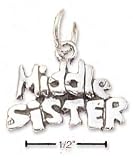 Sterling Silver Middle Sister Charm