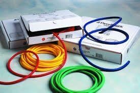 Thera-Band Resistive Exercise Tubing Color: Black, Size: 100 Feet