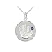Sterling Silver Amethyst February Birthstone Handprint Pendant, 18
